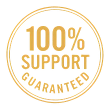 The money-back satisfaction emblem supplied with this product