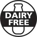 Dairy free milk bottle emblem